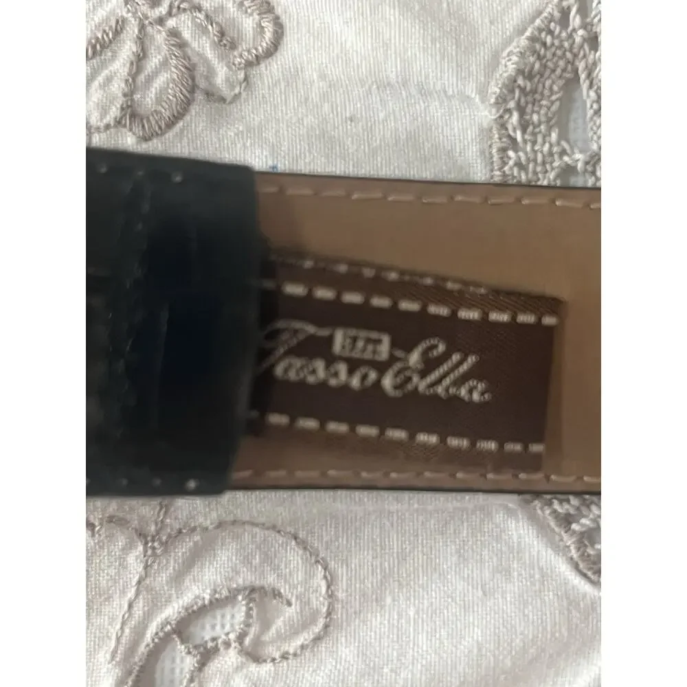 Men’s 42 Waist Tasso Ella Black Genuine Leather Belt